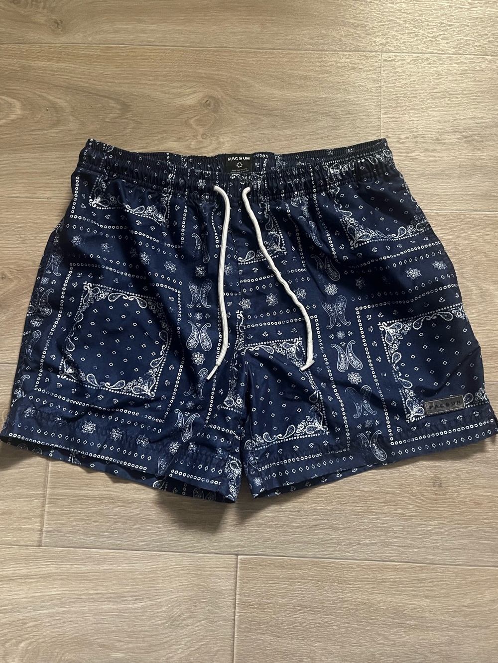 PacSun Navy Bandana Swim Shorts - Size S